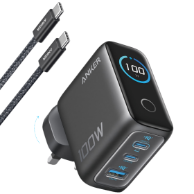 Anker Charger (100W, 3 Ports, Smart Display)