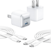 Anker 511 Charger (Nano Pro) with 6 ft USB-C Cable(2-Pack)