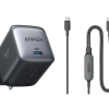 Anker 715 Ladeger?t (Nano II 65W) + Anker 2-in-1 USB-C auf USB-C Kabel (120cm, 140W, Flecht-Design)