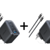 2 x Chargeur Anker Nano (70 W, 3 ports) avec cable USB-C