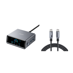 Chargeur Anker Prime (250 W, 6 ports)+Cable Anker USB-C vers USB-C (240 W)