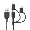 Anker 321 USB-A to Lightning Cable (3 ft 3-in-1)