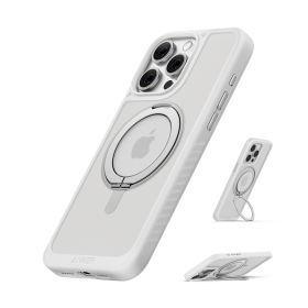 Anker MagGo Magnetic Case with Stand (360?? Ring Stand, For iPhone)-Aurora White-iPhone 16 Pro