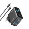 Anker Ladeger?t (100W, 3 Ports, Smart Display) mit USB-C Kabel
