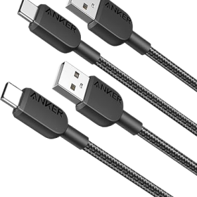 Anker 310 USB-A to USB-C Cable (3 ft Braided) - 2 pack