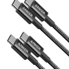 2-Pack New Nylon USB C to USB C Cable (3.3ft 60W)