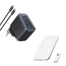 Anker Nano Power Bank (5K, MagGo, Slim) and Anker Nano Charger (70W, 3 Ports)
