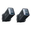 Anker 735 Charger (Nano II 65W), 3-Port Fast Charger Plug ??2-Pack