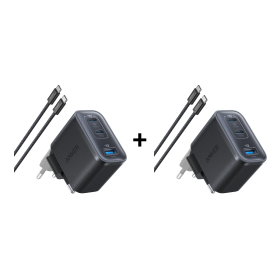 2 x Chargeur Anker Nano (70 W, 3 ports) avec cable USB-C