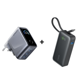 Chargeur Anker Prime (160 W, 3 ports) +Anker Nano PowerBank (30 W)