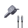 Anker Nano 75W Car Charger and Anker Prime USB-C to USB-C Cable (240W, Upcycled-Braided)