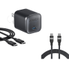 Anker Nano Charger (45W) with USB-C to USB-C Cable and Anker USB-C to USB-C Cable (6 ft, 240W, Upcycled-Braided)