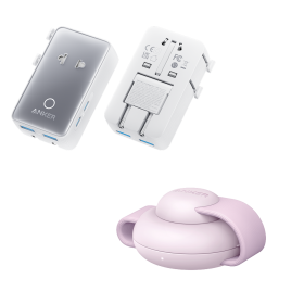Anker MagGo Wireless Charging Station (3-in-1, Foldable Pad) and Anker Nano Travel Adapter (5-in-1, 20W, 1-Pack)
