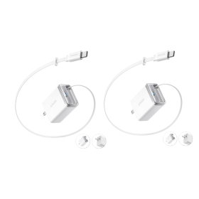 Anker Nano Charger (35W, Built-In Retractable USB-C Cable) ??2- Pack