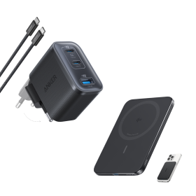 Anker Nano Power Bank (5K, MagGo, Slim) and Anker Nano Charger (70W, 3 Ports)
