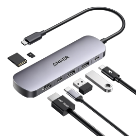 Anker USB C Hub, 7-in-1 Multi-Port USB Adapter for Laptops