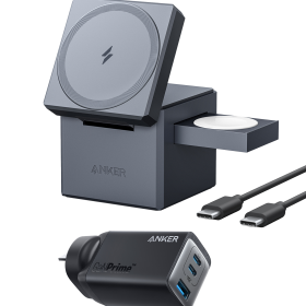 Anker 3-in-1 Cube with MagSafe and Anker 735 Charger (GaNPrime 65W)
